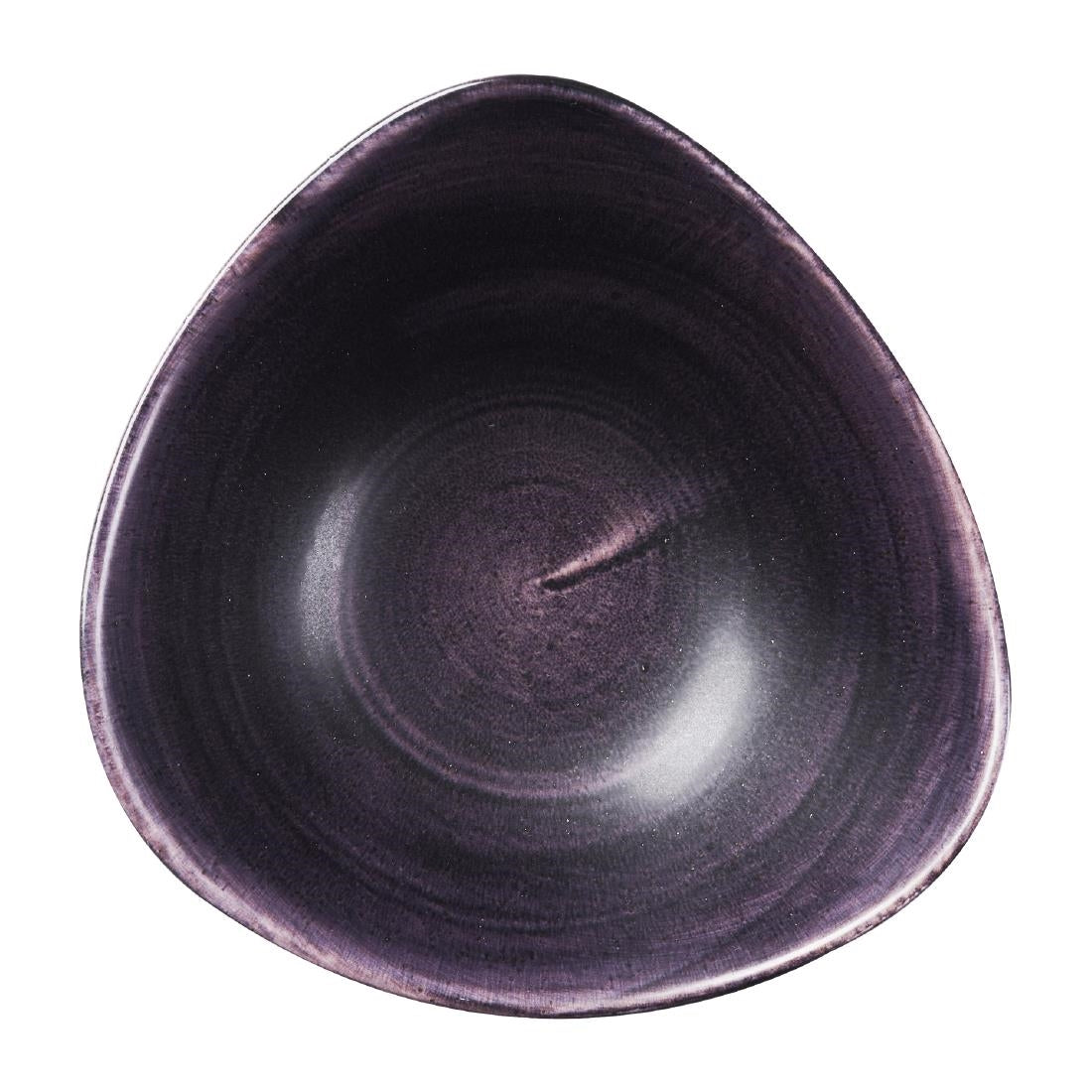 Bols triangulaires Churchill Stonecast Patina Purple 185mm (Lot de 12) — DX067