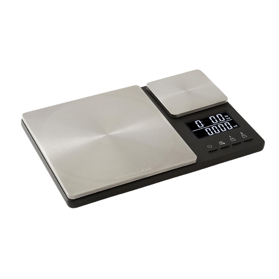 Balance de cuisine double plateforme en inox KitchenAid Global noire — DX299