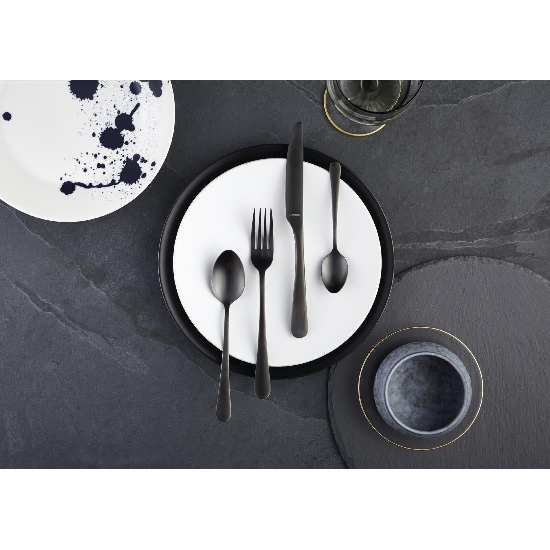Fourchettes de table Amefa Austin noires (lot de 12) — DX635