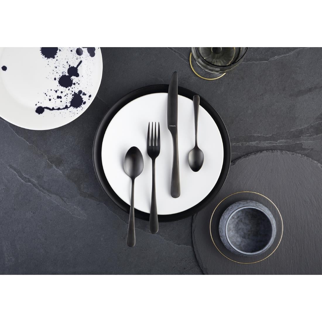 Cuillères de table Amefa Austin noires (lot de 12) — DX636