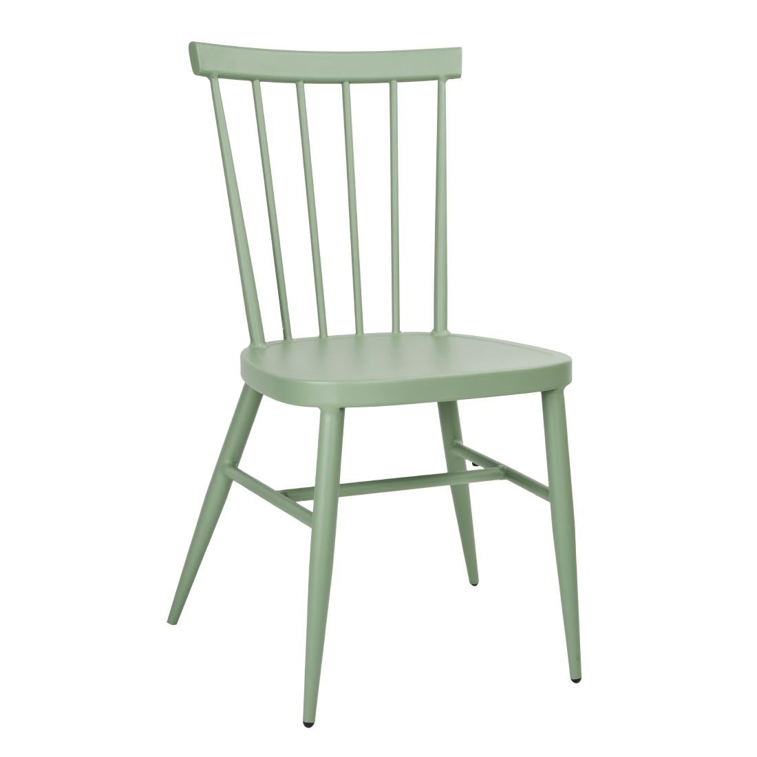 Chaises en aluminium Bolero Windsor vertes (lot de 4) — DX687