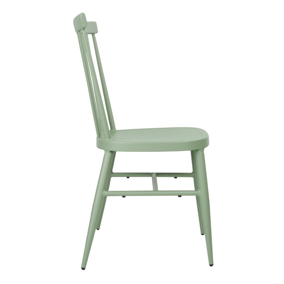 Chaises en aluminium Bolero Windsor vertes (lot de 4) — DX687