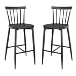Tabourets hauts en aluminium Bolero Windsor noirs (lot de 2) — DX688