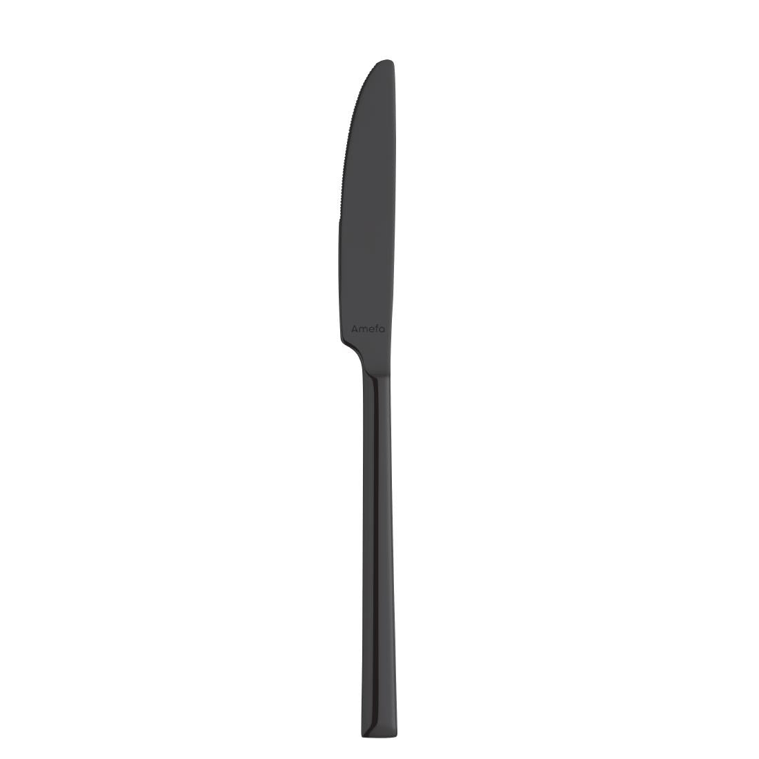 Couteaux de table Amefa Metropole PVD noirs (lot de 12) — DX690