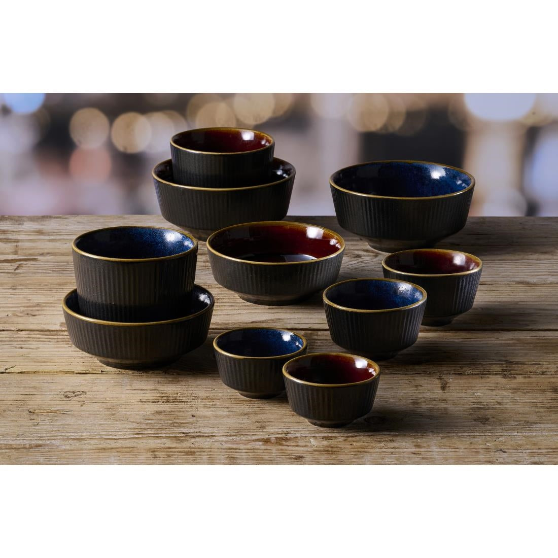 Bols à soupe Churchill Nourish Tokyo Blue Kochi 62 x 130mm (Lot de 12) — DX846