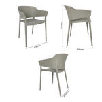 Fauteuils Lorenzo Café Bolero gris (lot de 2) — DX970