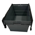 Caisse de transport/stockage en plastique Vogue avec couvercle attaché 600x400x320mm — DX995