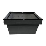 Caisse de transport/stockage en plastique Vogue avec couvercle attaché 600x400x320mm — DX995