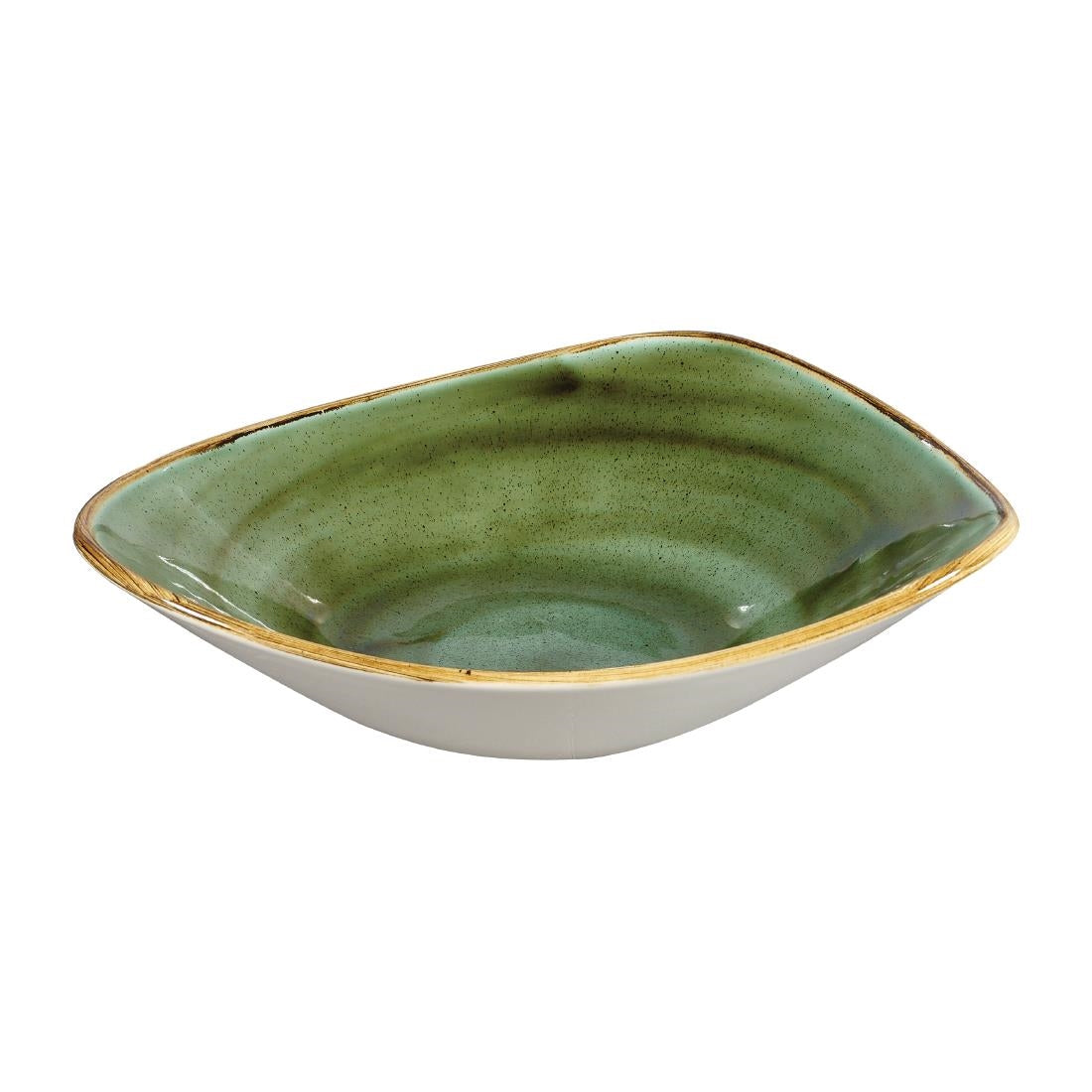 Bols triangulaires Churchill Stonecast Samphire Green 235mm (Lot de 12) — DY043