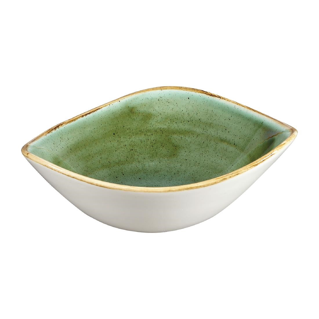 Bols triangulaires Churchill Stonecast Samphire Green 185mm (Lot de 12) — DY044