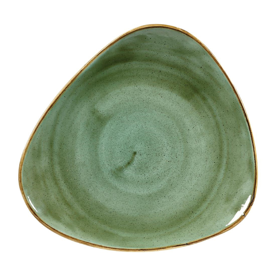 Assiettes triangulaires Churchill Stonecast Samphire Green 265mm (Lot de 12) — DY047