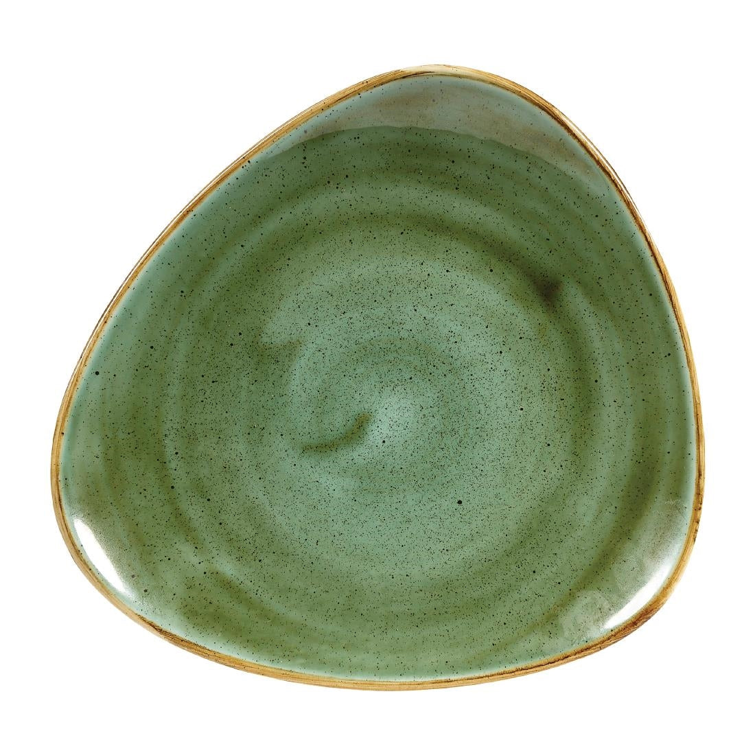 Assiettes triangulaires Churchill Stonecast Samphire Green 192mm (Lot de 12) — DY049