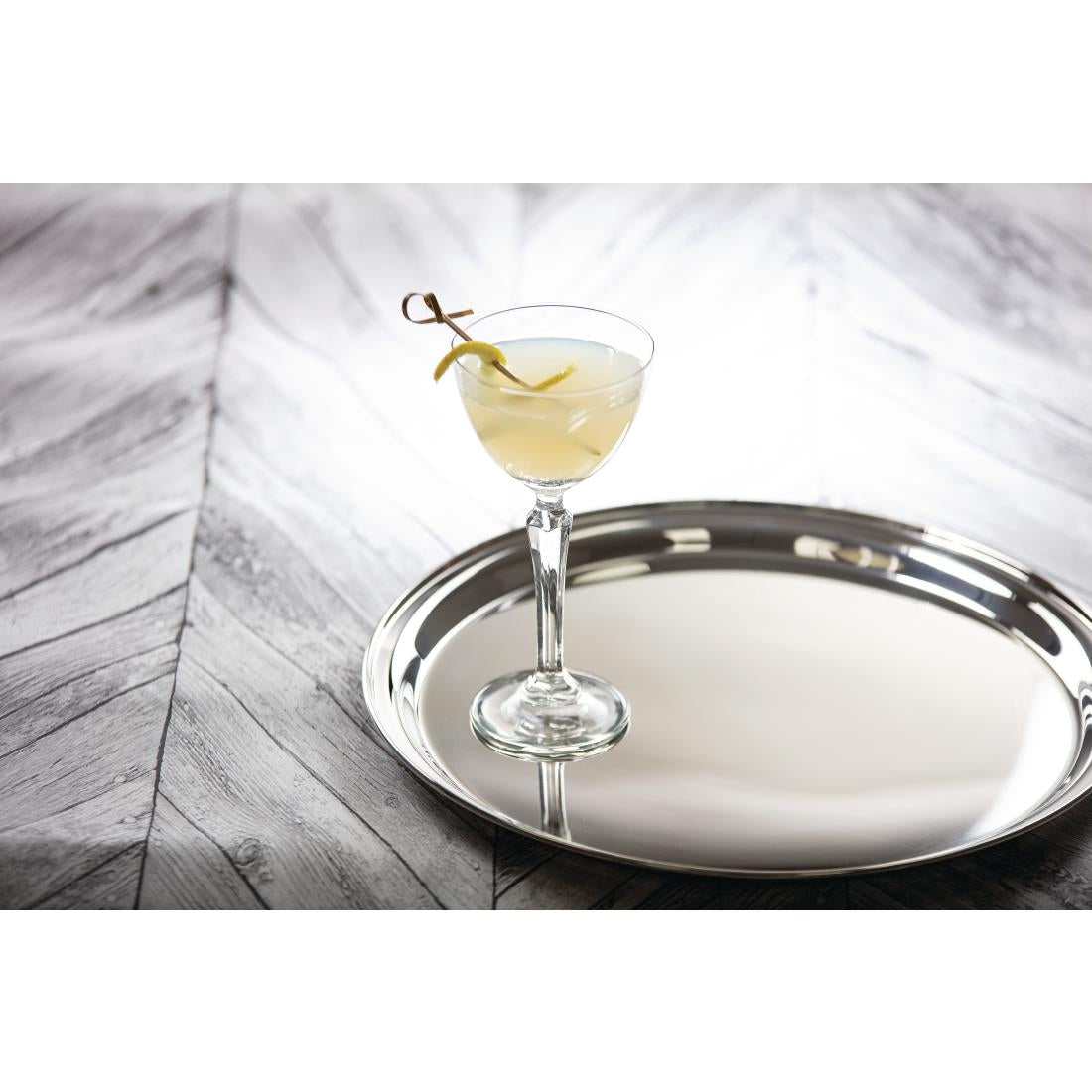 Plateau de service rond inox Olympia 305mm — J828