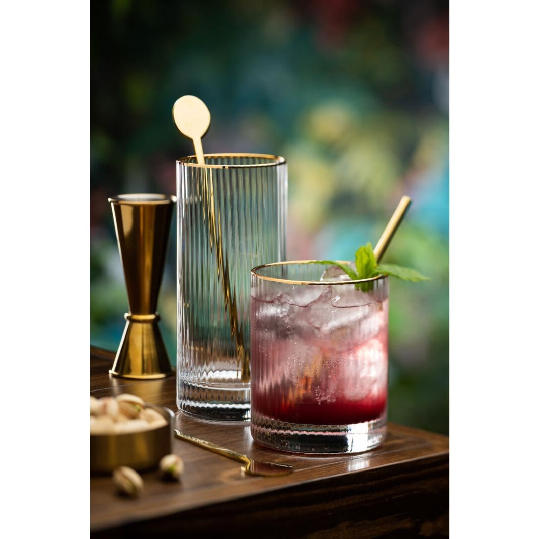 Verres hauts bord doré Hayworth Utopia 355 ml (lot de 6) — DZ443