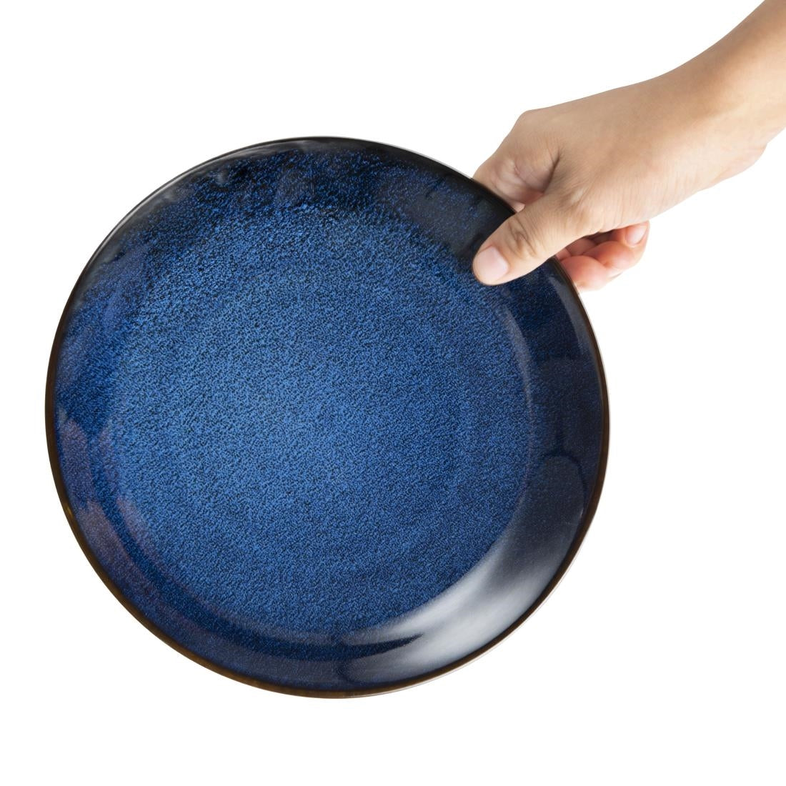 Assiettes creuses Olympia Luna bleu nuit 205 mm (lot de 4) — DZ779