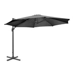 Parasol déporté professionnel Bolero Venice noir 3,5 m — DZ872