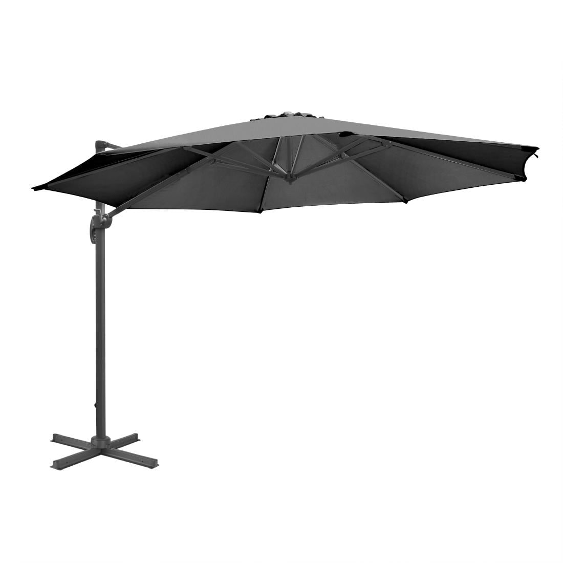 Parasol déporté professionnel Bolero Venice noir 3,5 m — DZ872