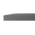 Plateau de table extérieur carré en verre trempé Bolero noir brossé bord gris 700 mm — DZ873