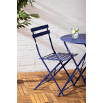 Chaises de terrasse pliantes Bolero Perth bleu marine foncé (lot de 2) — FU541