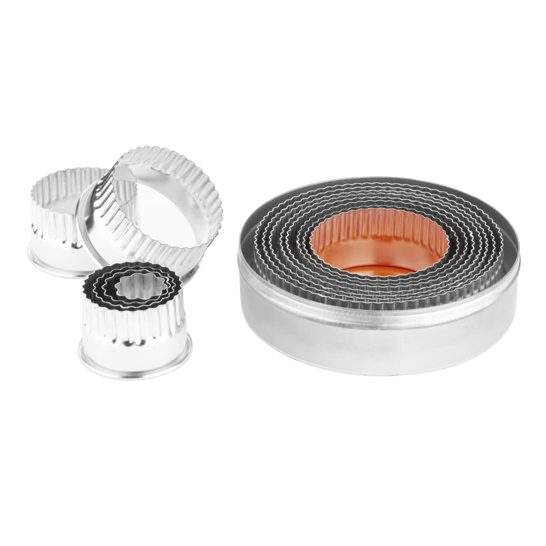 Lot de 11 emporte-pièces ronds cannelés Vogue — E019