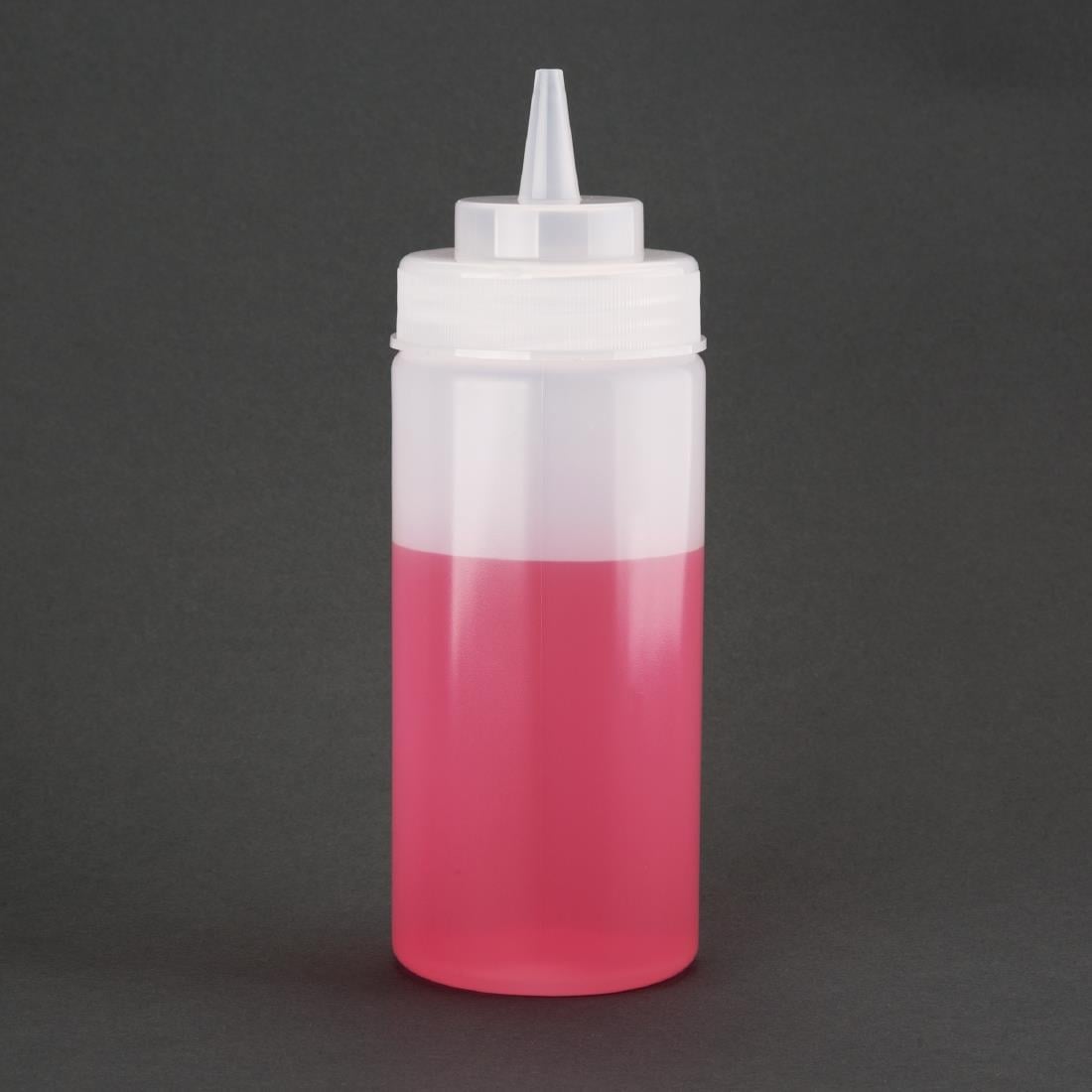 Distributeur de sauce à col large Vogue 454ml transparent — E092