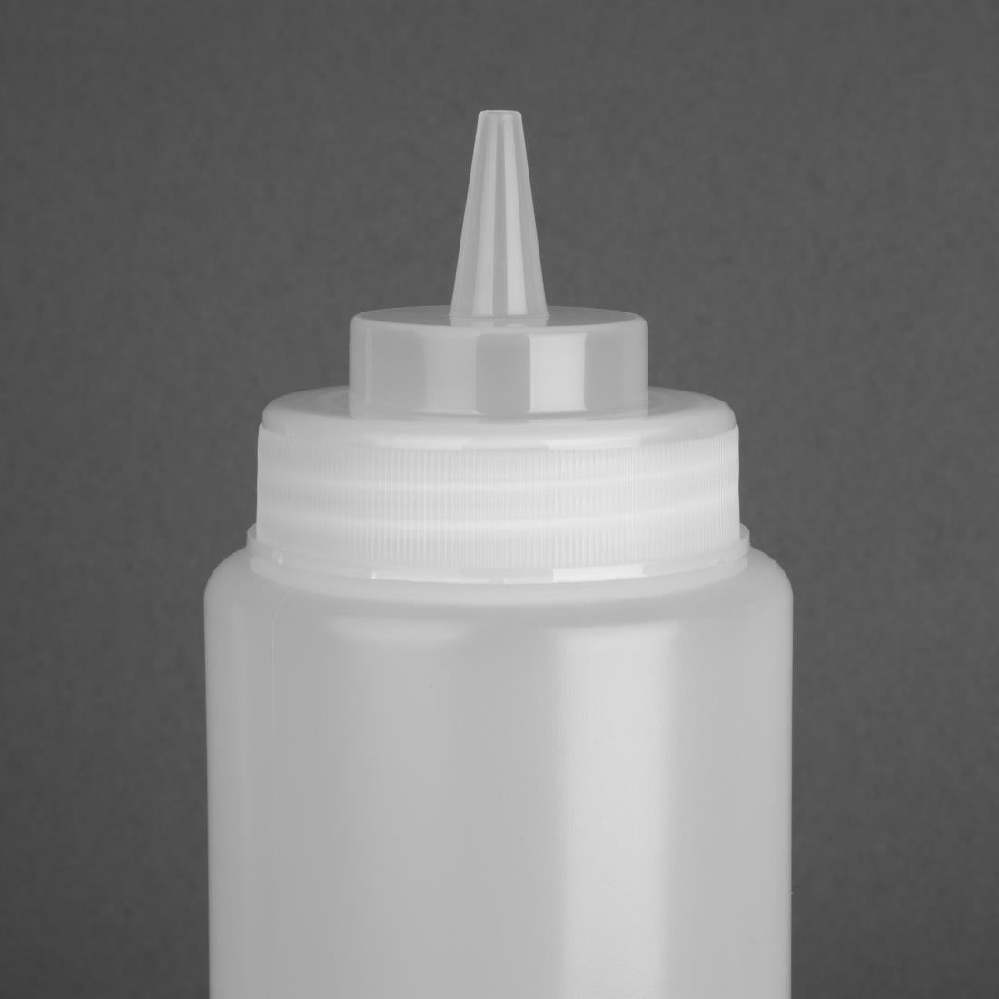 Distributeur de sauce à col large Vogue 909ml transparent — E093