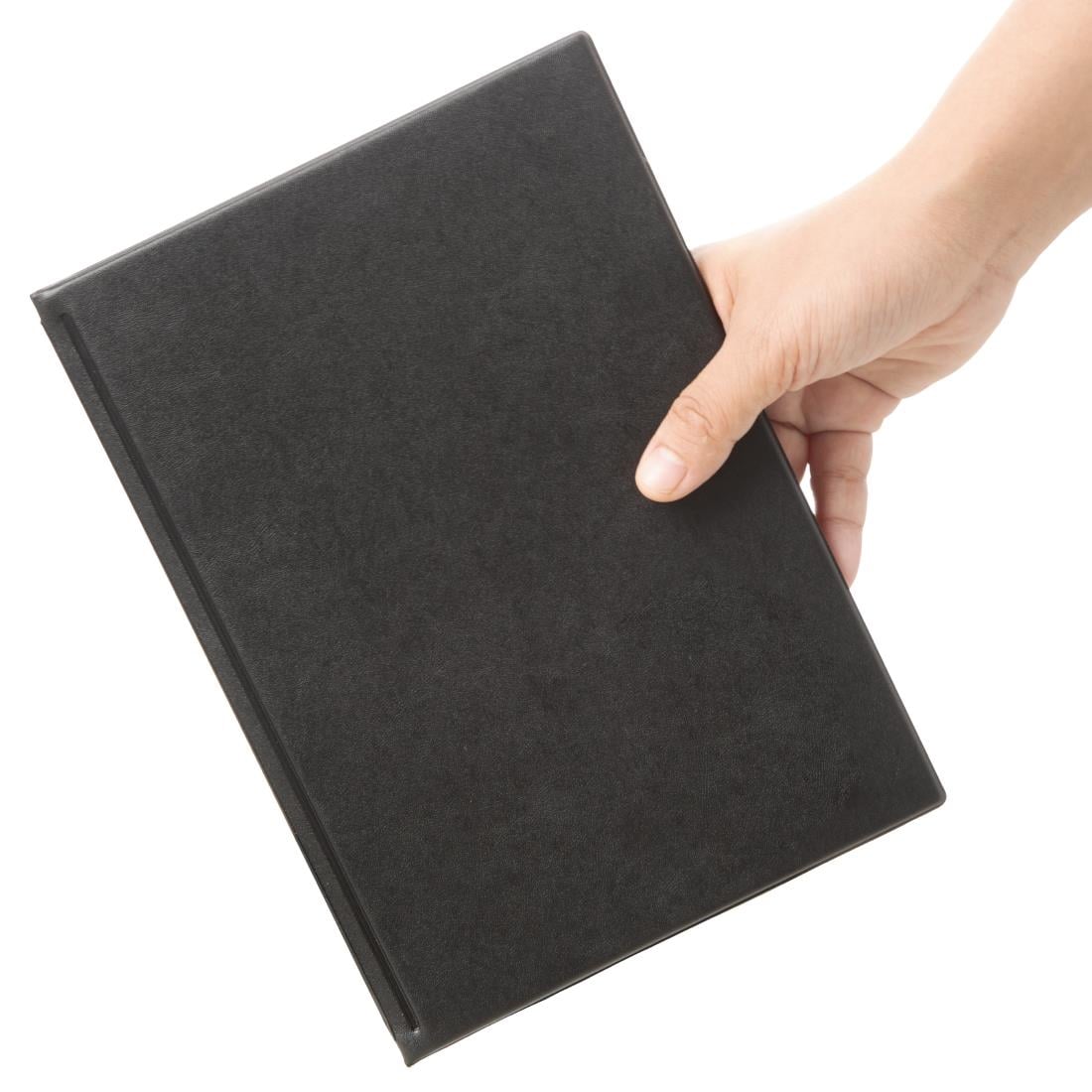 Protège-menus en PVC Olympia A5 noir — E219