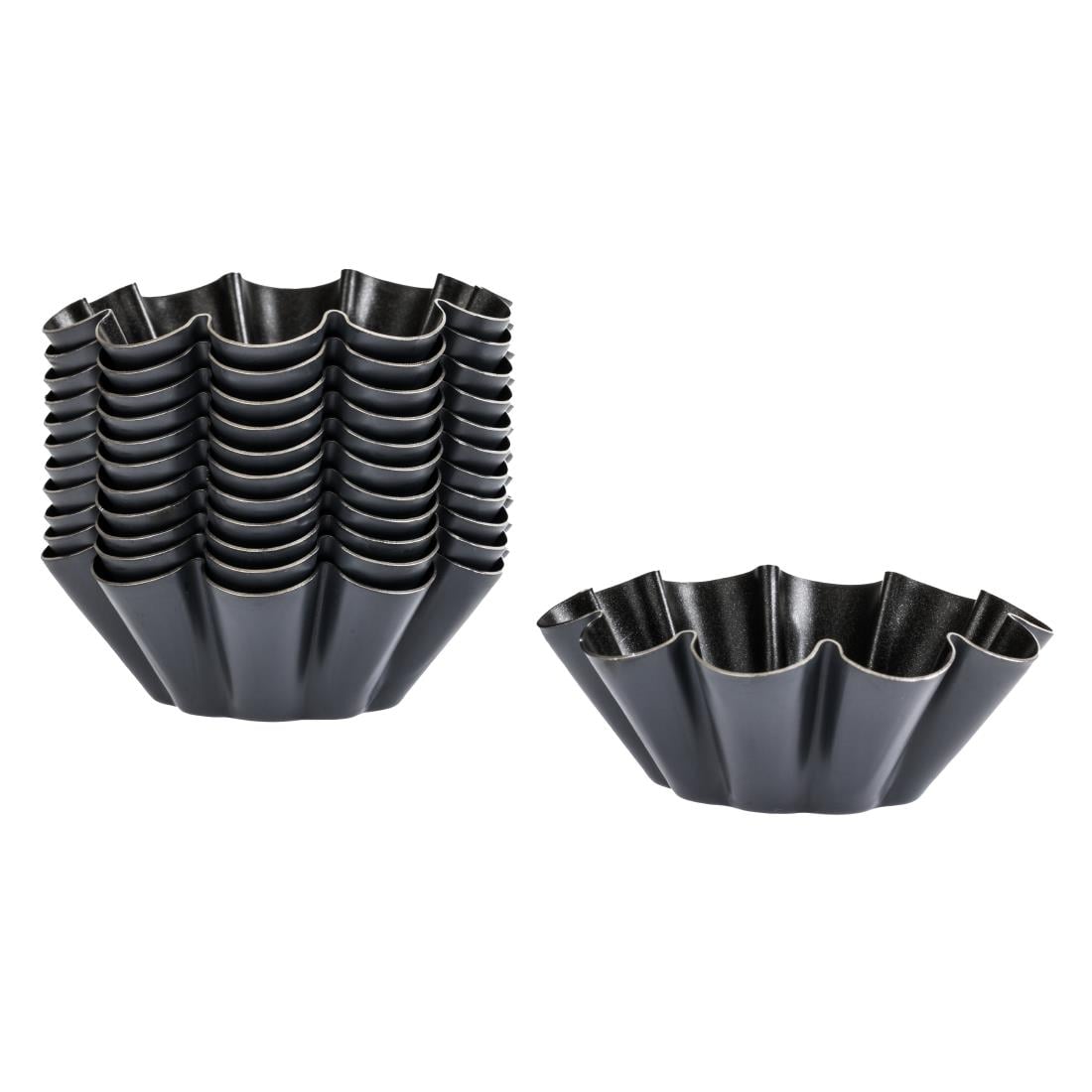 Moules à mini brioche antiadhésifs 75mm Matfer Bourgeat (lot de 12) — E238