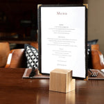 Protège-menus style américain Olympia A5 deux vues noir — E290