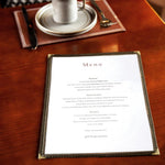 Protège-menu style américain deux pages Olympia A4 noir — E292