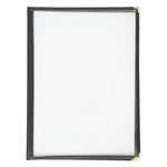 Protège-menus style américain Olympia A4 quatre vues noir — E293