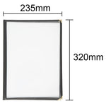 Protège-menus style américain Olympia A4 quatre vues noir — E293