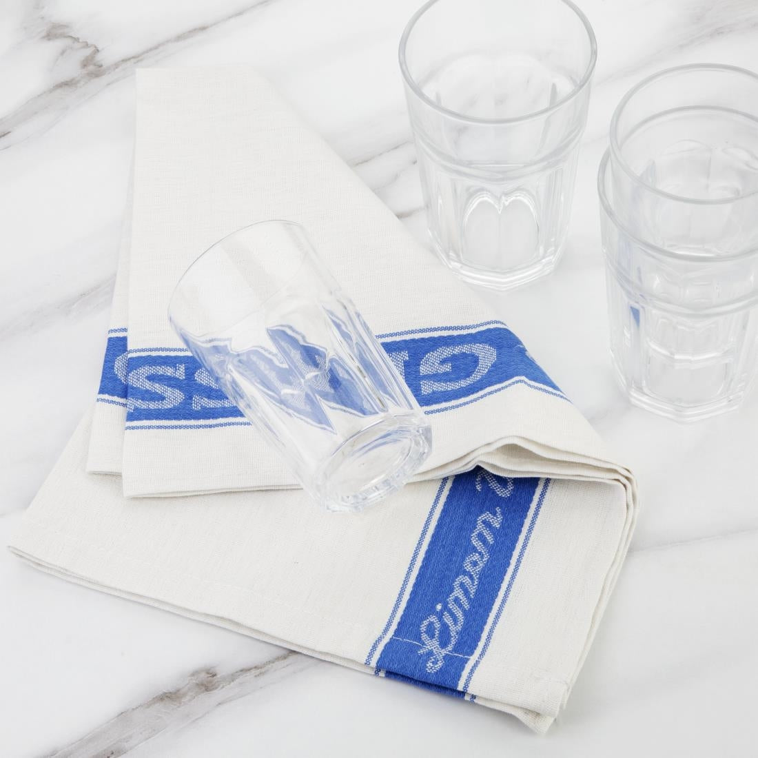 Essuie-verres Vogue bleus — E911