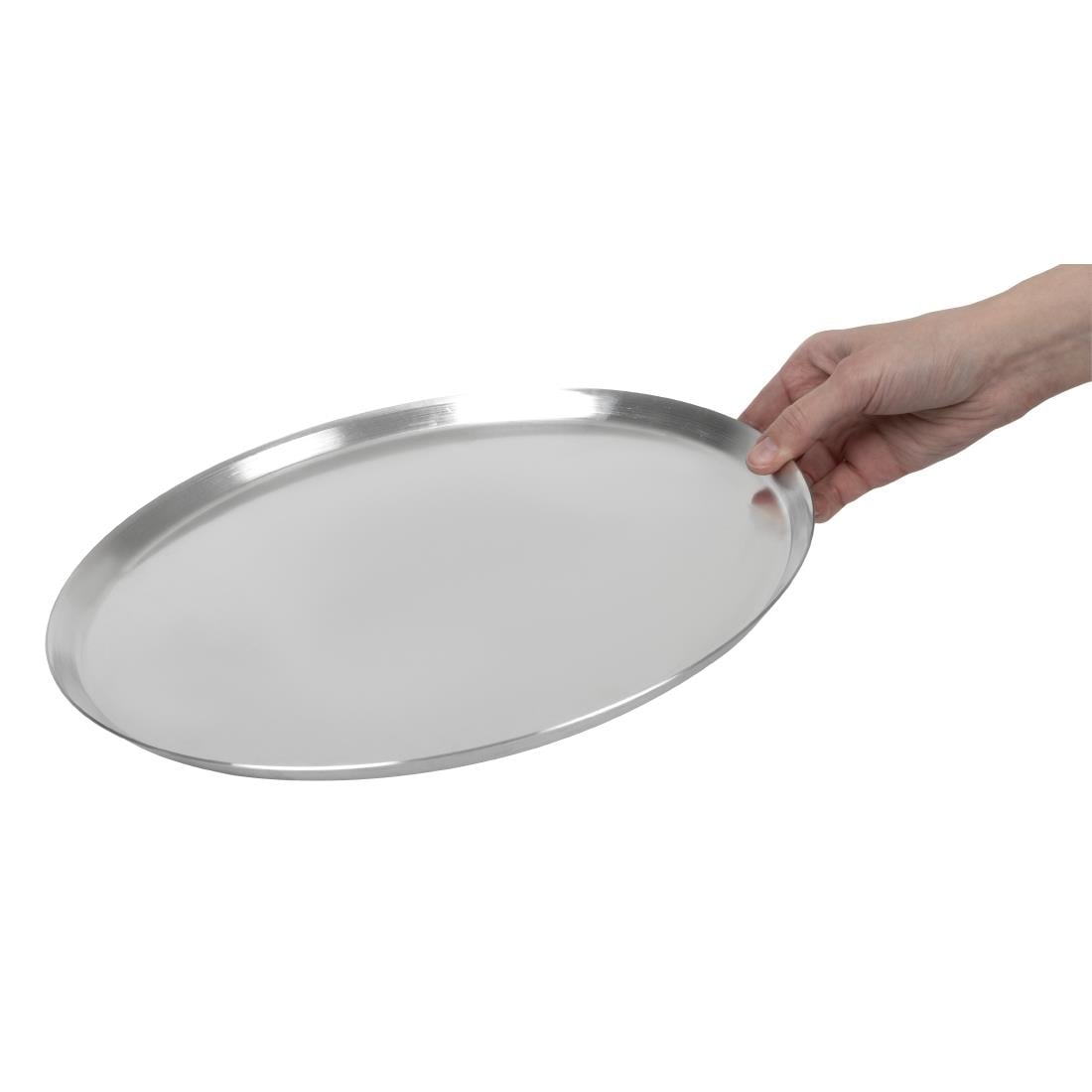 Plaque à pizza profonde en aluminium 15x305mm — F006