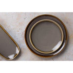 Assiettes plates rondes Olympia Kiln grises 230mm (lot de 6) — HC387