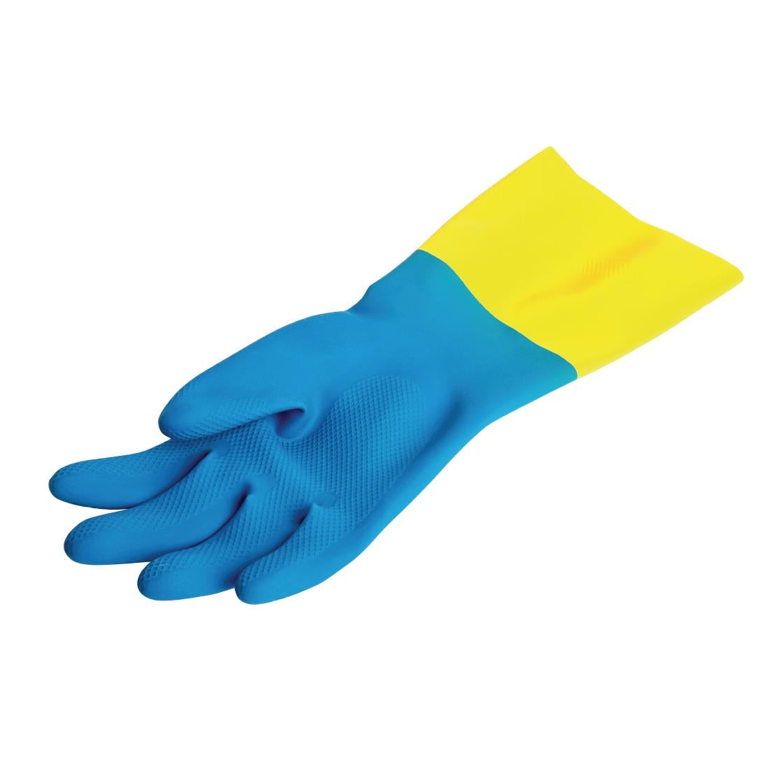 Gants étanches protection chimique légère bleus et jaunes Mapa Alto 405 L — FA296-L
