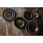Assiettes plates noir mat Olympia Canvas 265mm (lot de 6) — FA317