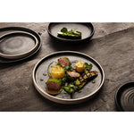 Assiettes plates noir mat Olympia Canvas 265mm (lot de 6) — FA317