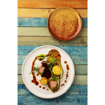 Assiettes plates terre de sienne Olympia Canvas 180mm (lot de 6) — FA309