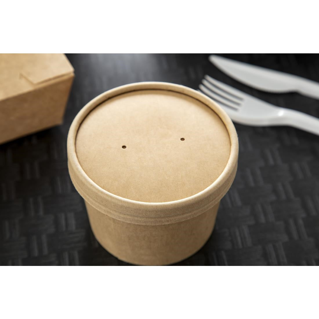 Couvercles pour bols à soupe kraft micro-ondables recyclables Colpac 225ml et 350ml (lot de 500) — FA367