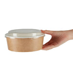 Pots alimentaires kraft recyclables avec couvercles Colpac 1300ml (lot de 150) — FA374
