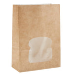 Sacs sandwich kraft recyclables noirs avec fenêtre Colpac (lot de 250) — FA382
