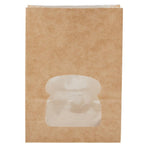 Sacs sandwich kraft recyclables noirs avec fenêtre Colpac (lot de 250) — FA382