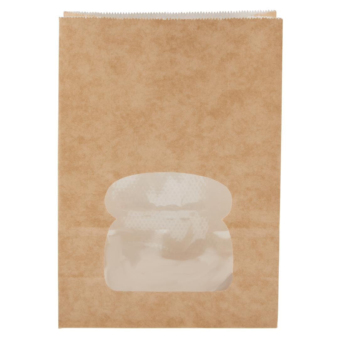 Sacs sandwich kraft recyclables noirs avec fenêtre Colpac (lot de 250) — FA382