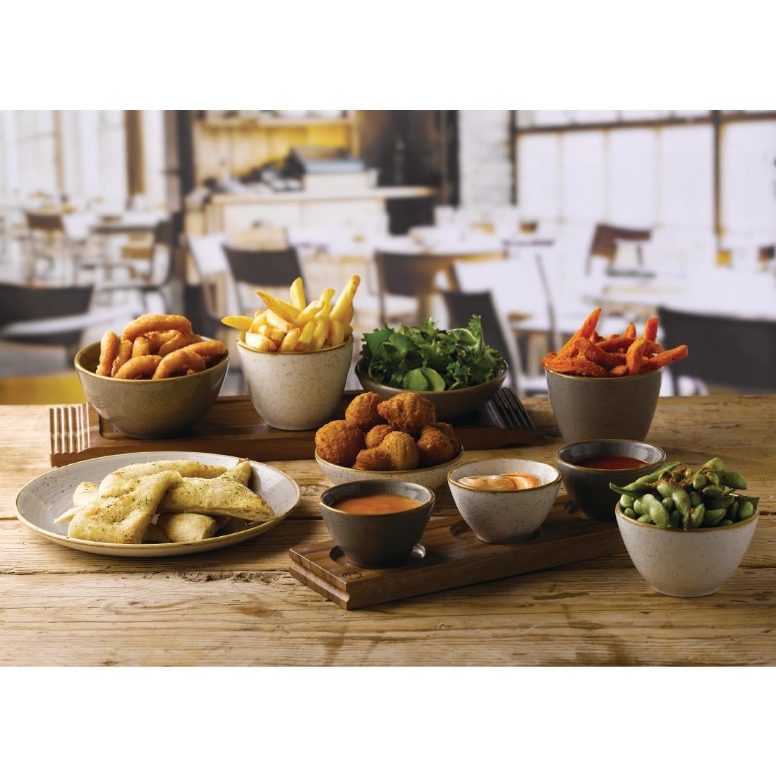 Pots à frites Churchill Stonecast Barley White 100mm (Lot de 12) — FA642
