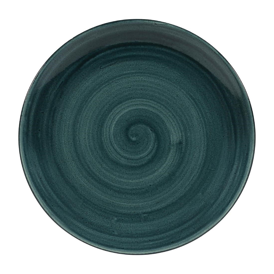 Assiettes rondes Churchill Stonecast Patina Rustic Teal 260mm (Lot de 12) — FA590