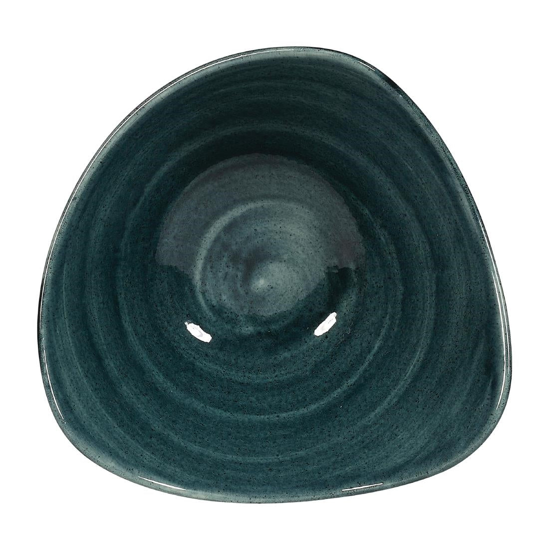 Bols triangulaires Churchill Stonecast Patina Rustic Teal 153mm (Lot de 12) — FA596