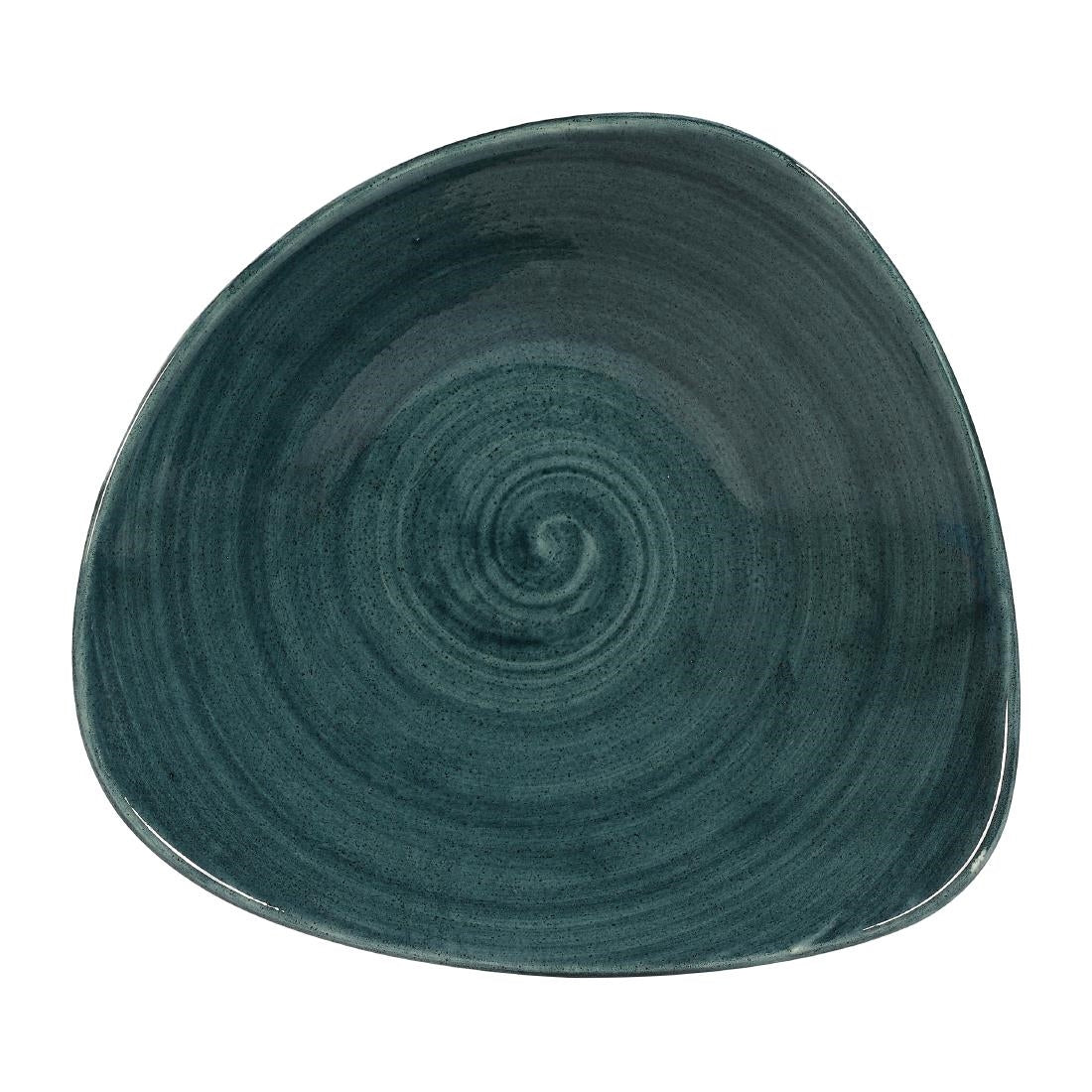 Bols triangulaires Churchill Stonecast Patina Rustic Teal 235mm (Lot de 12) — FA597