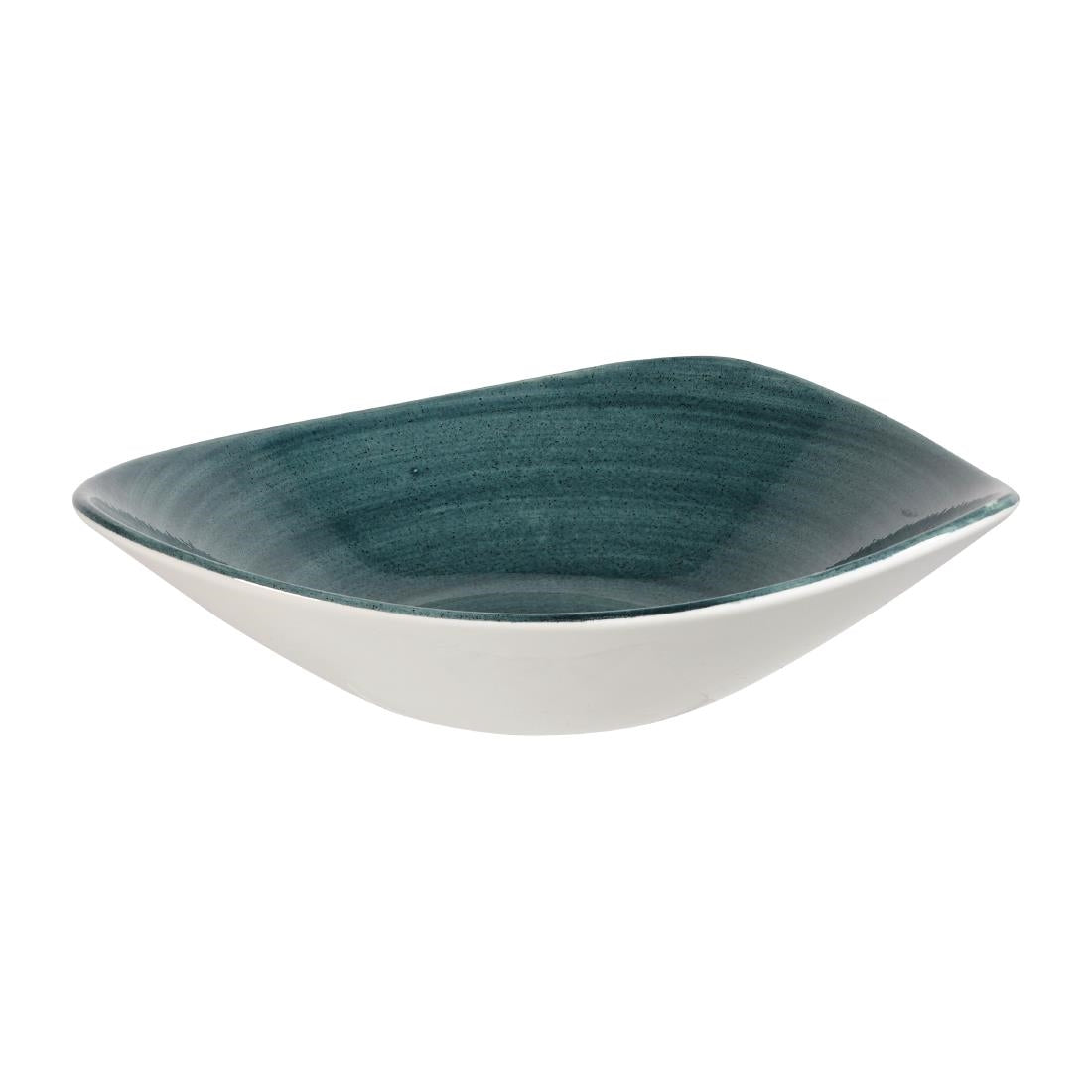 Bols triangulaires Churchill Stonecast Patina Rustic Teal 235mm (Lot de 12) — FA597