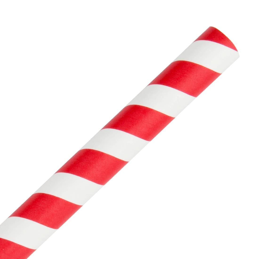 Pailles à smoothie compostables en papier Fiesta Compostable rouges 210mm (lot de 250) — FB147